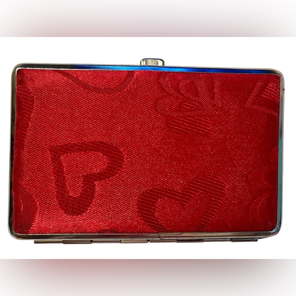 Hostess Pick ☄️🥳 Elegant Brighton Red Heart Pattern Business Card Holder - Picture 3 of 8